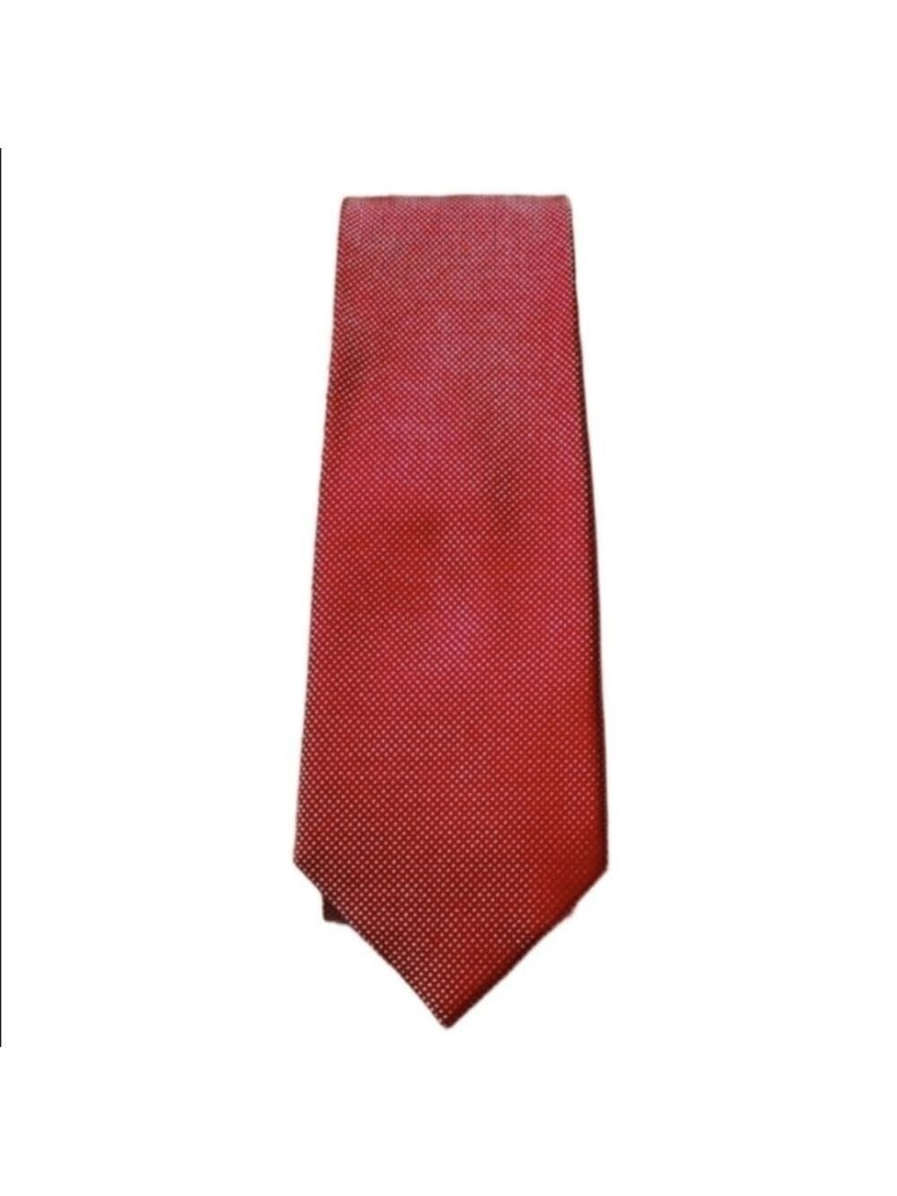 Tommy Hilfiger Silk Micro Dot Print Tie Classic Preppy Mens Red Navy Blue